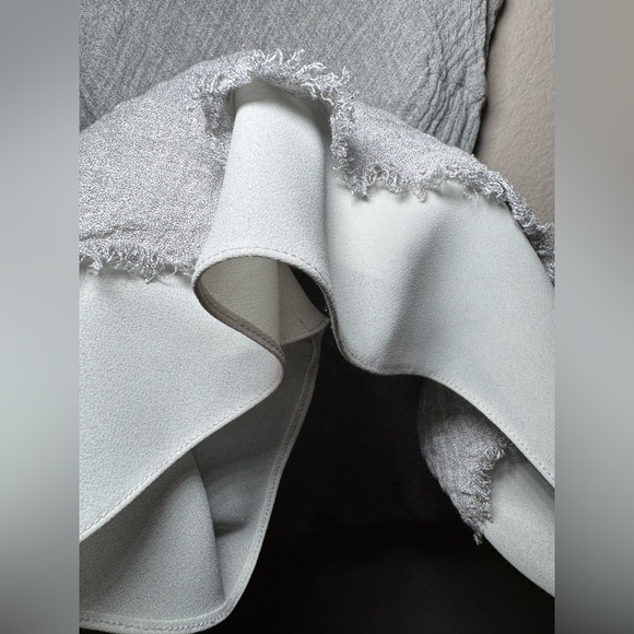 Women’s TAHARI XS VTG RARE linen & Nylon blend boat neck layered dress - Picture 6 of 16